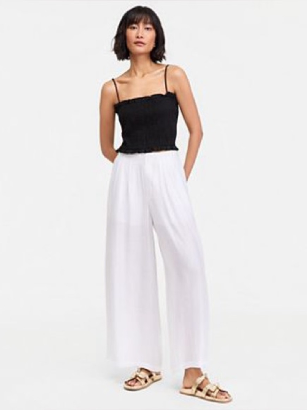 ON 34th | cotton gauze wide leg pant | size smal